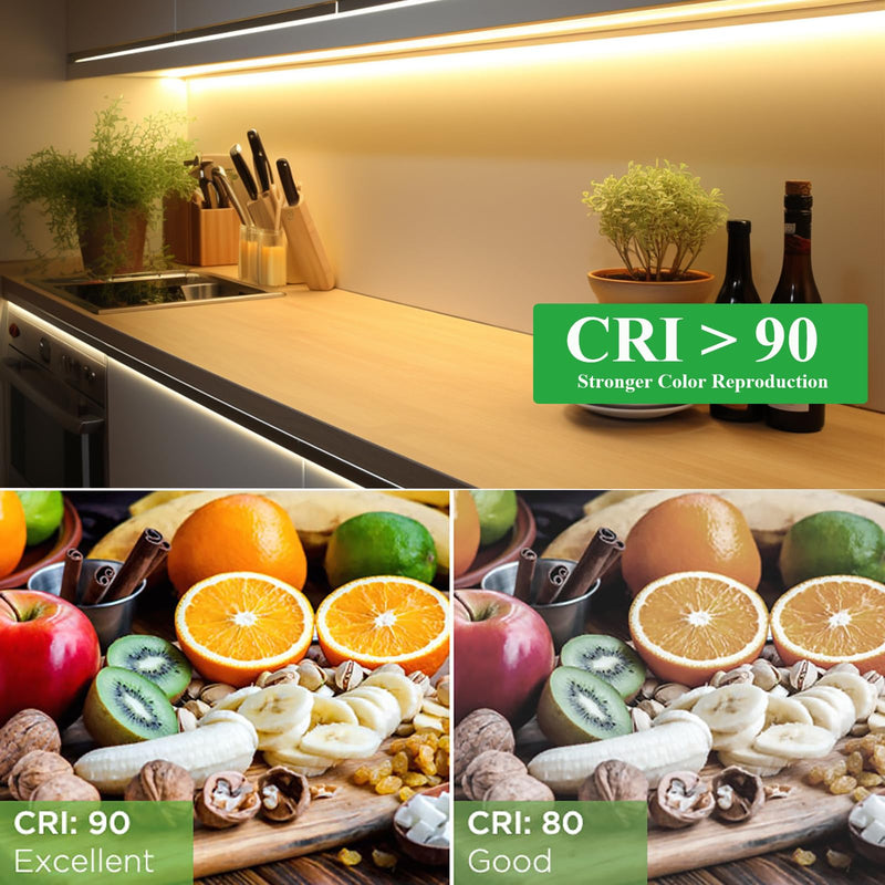[AUSTRALIA] - JOYLIT 24V 32.8FT/10M COB LED Strip Lights 120° 2700K Warm White Indoor 384LEDs/M High Density 7650LM Super Bright CRI 90+ Dotless Adhesive LED Tape Light for Bedroom, Kitchen, Commercial 32.8FT DC 24V 384LEDs/M 