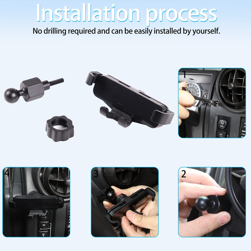 Lcojicep Car Phone Holder Compatible with Hummer H2 2003-2007 Car Phone Mount Accessories, for All Mobile Phones (Style B) Style B