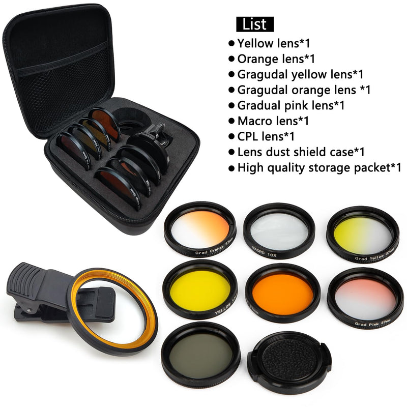[AUSTRALIA] - Reef Coral Lens Phone Kits for Phone 7 Lenses Kit 1 Dust Shield Case 2 Lens Clips 