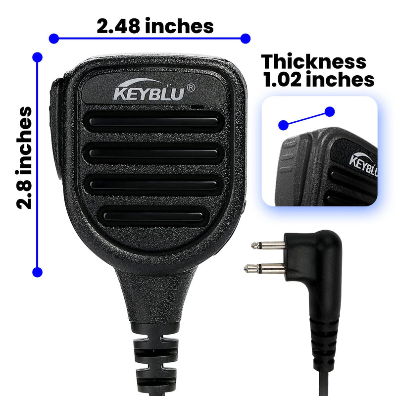 [AUSTRALIA] - CP200D Waterproof Shoulder Speaker Mic 2 Pin Radio Microphone with 3.5mm Audio Jack Compatible with Motorola CP200 CLS1410 CLS1110 RDM2070D Walkie Talkie(for Motorola, Black with 3.5 mm Jack) for MOTOROLA 