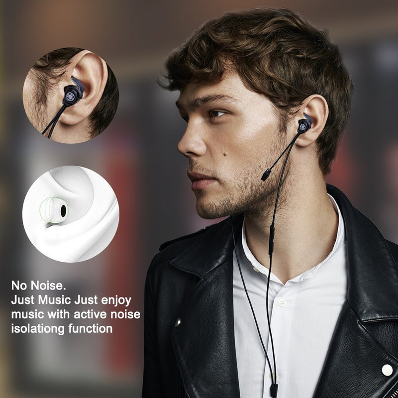Wired Gaming Earphone with Adjustable Mic for PS4,Laptop Computer, Cellphone, DLAND E-Sport Earburds with Portable Earphone Bags, Snug Soft Design, Inline Controls for Hands-Free Calling. (Black) Black