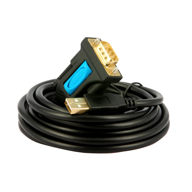 TECHTOO USB 2.0 to Serial Adapter USB RS232 Cable USB Serial Cable Converter DB9 USB with Prolific Chip Gold Plated for Win10/8.1/8/7/Vista/XP/2000/Andorid/Linux/Mac OS X10.6 & Above (Prolific-3ft) Male Converter-3ft