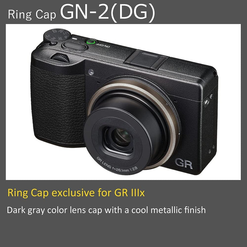 [AUSTRALIA] - RICOH Ring Cap GN-2 (DG) Dark Gray [Compatible Models: GR IIIx] [Dark Gray Color with Metallic Finish] [Replacement Ring Cap to Dress up The Camera] 30492 