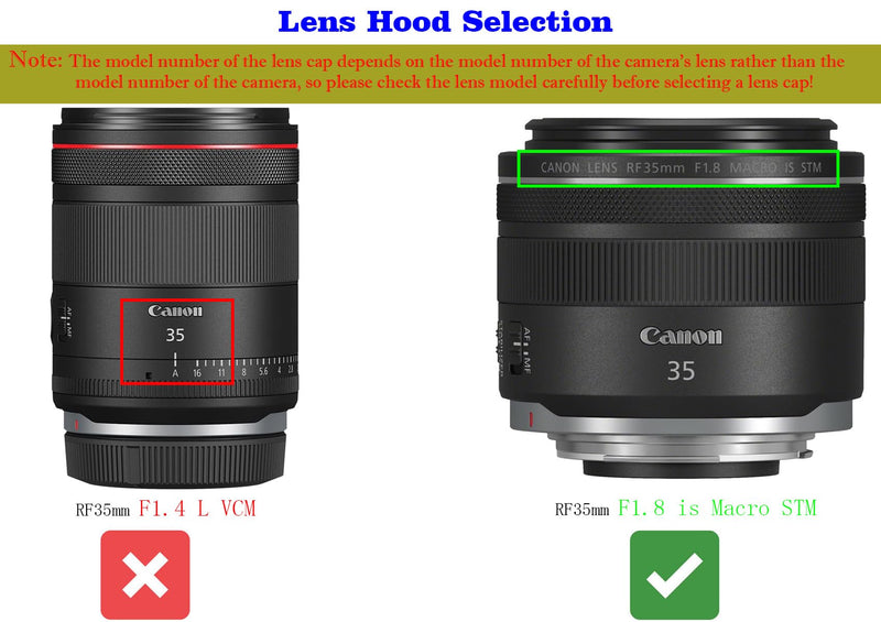 [AUSTRALIA] - EW-52 Lens Hood for Canon RF 35mm F1.8 Macro is STM Lens,Hxdzieory 52mm Lens Hood 