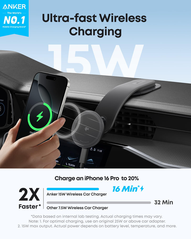 Anker Retractable USB-C Car Charger Nano Magnetic Wireless Car Charger