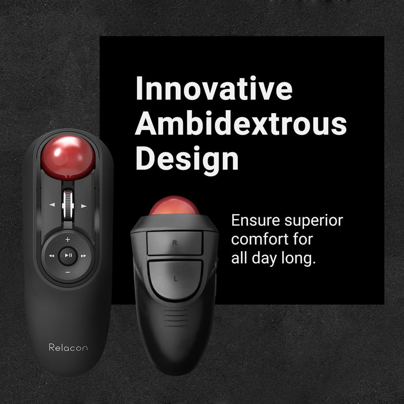 ELECOM 2.4GHz Wirelss Handheld Thumb Control Trackball Mouse, Ergonomic Design,10-Button Function with Smooth Tracking, Optical Gaming Sensor, Left Right Handed Mice, for Windows and Mac (M-RT1DRBK