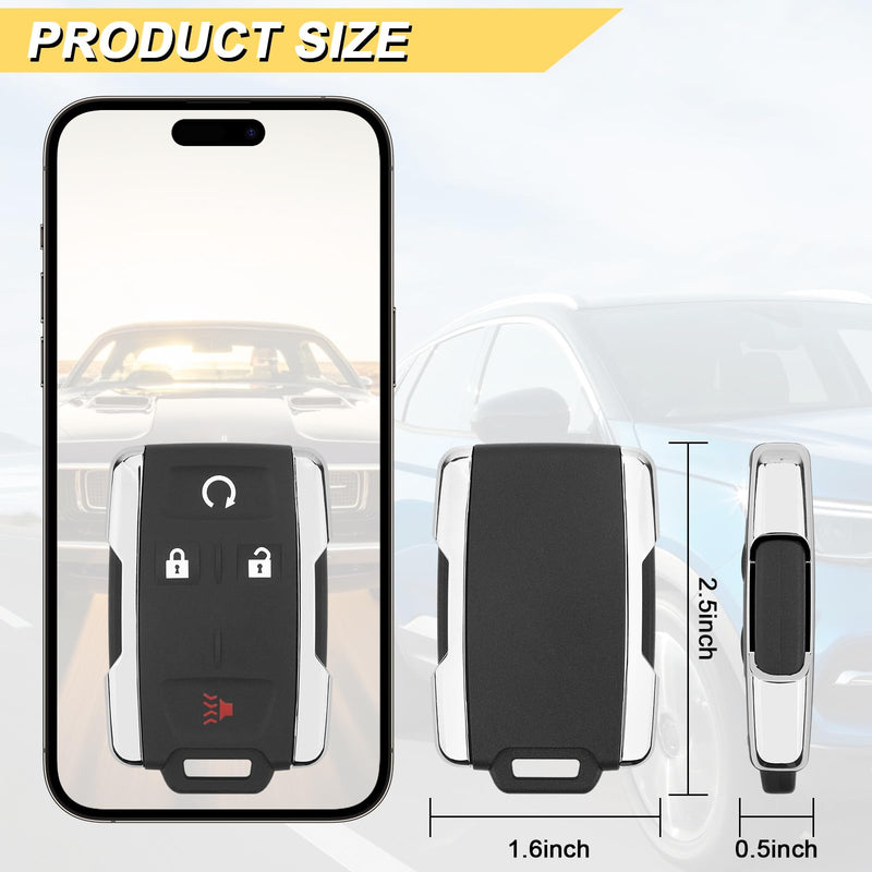[AUSTRALIA] - Key Fob Replacement for 2014-2020 Chevy Silverado 1500 2500 3500/15-21 Colorado/ 2015-2021 GMC Canyon/ 14-20 Sierra Car Keyless Entry Remote Control, M3N-32337100, 4 btn 