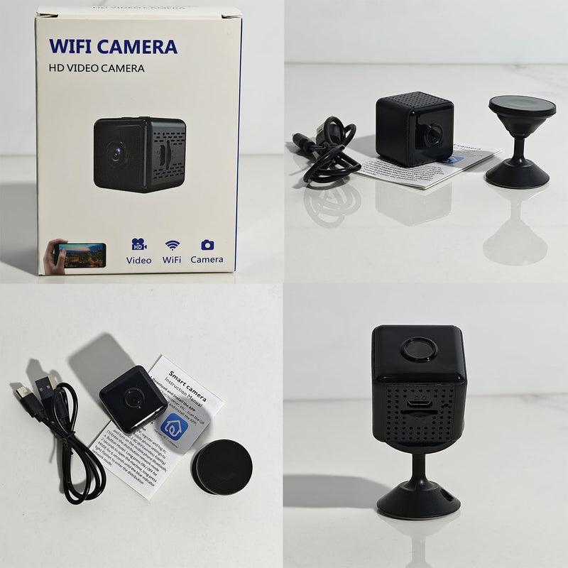 Mini Spy Camera Hidden HD 1080P - Wireless WiFi/No WiFi Tiny Cam, Micro Secret Discreet Camera with APP Remote View & Video Recording, Camara Espias Ocultas for Indoor Outdoor Monitoring