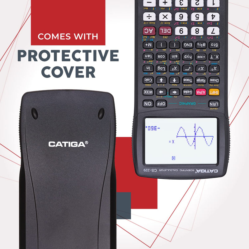 CATIGA Scientific Calculators with Graphic Functions, Graphing Calculators with Multiple Modes, Scientific Calculators for Students, High School or College Courses, Calculadora Cientifica, CS-229 Black