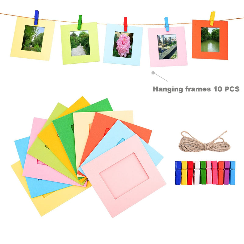 6 in 1 Colorful Bundle Kit Accessories Compatible with Fujifilm Instax Mini 12 11 9 8 90 70 Camera, Accessory Include Film Sticker, Desk Frames, Hanging Frame