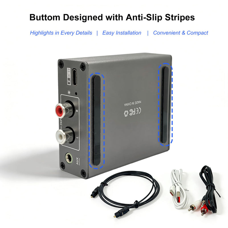 [AUSTRALIA] - Analog to Digital Audio Converter, RCA to Optical w/ 3.5mm AUX Jack Toslink, Coaxial Adapter with Adjustable Volume RCA to Optical Converter 