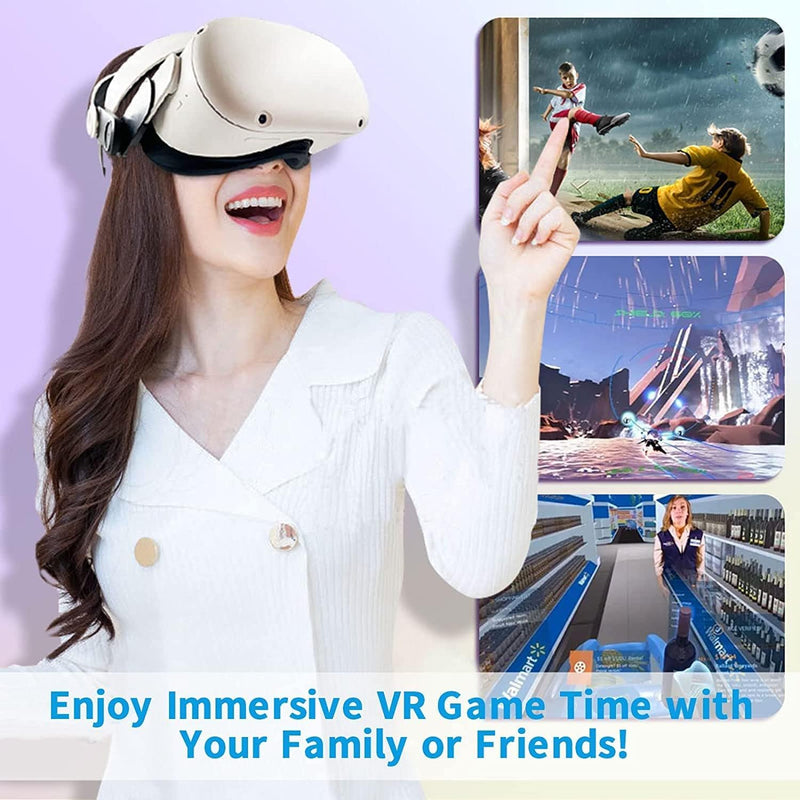 OBEST Oculus Quest 2 Head Strap with 5300mAh Battery Pack, Replacement Adjustable Head Strap for Oculus Quest 2 for Enhanced Support and Comfort (Include 10 Isolation Mask,1 Head Pad)