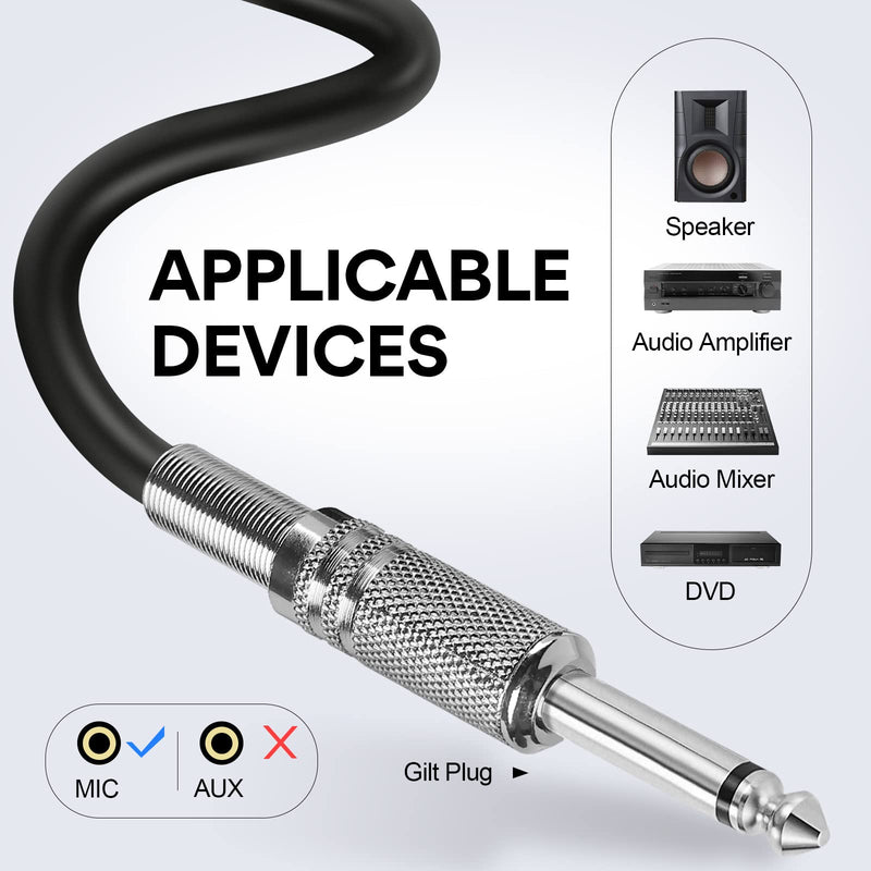 OneOdio ON55 Wired Microphone for Singing - Mic Clips, Metal Female, ON/Off Switch, 16.4ft XLR Cable - Condenser Dynamic Mic for Karaoke Machine, AMP, Speaker, Parties Gold