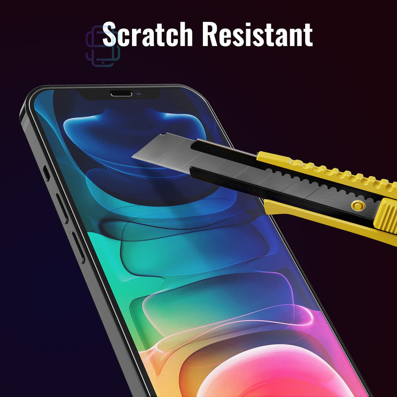 iPhone 12 Pro Max Screen Protector [2-Pack] with Easy Auto-Align Install Kit - Tempered Glass for iPhone 12 Pro Max (6,7") - New Glass with Your Next Phone