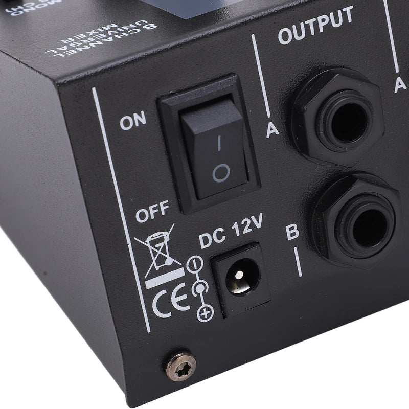 Professional 8 Channel Audio Mixer Board with XLR Inputs - Professional-grade Sound Mixing Console for Recording Studio, Live Performance, Home Studio - High-Quality Low Noise Mixing for Studio Use