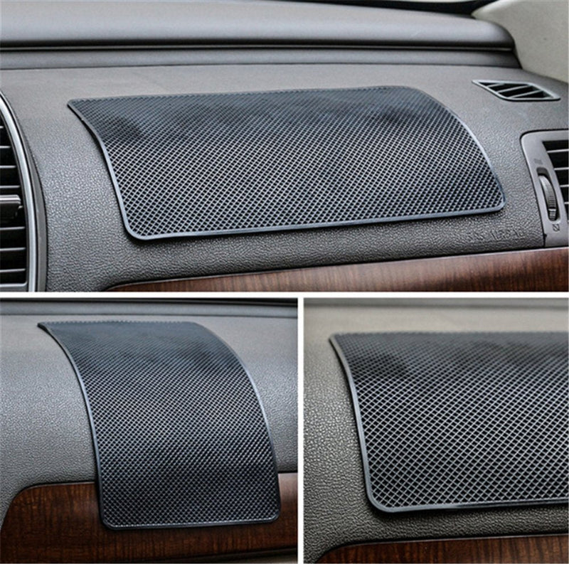 Bestwishes2u Grid-slip mats，Extra Large 27 x 15cm Magic Anti-Slip Non-Slip Mat Car Dashboard Sticky Pad Adhesive Mat for Cell Phone, CD, Electronic Devices, iPhone, Black