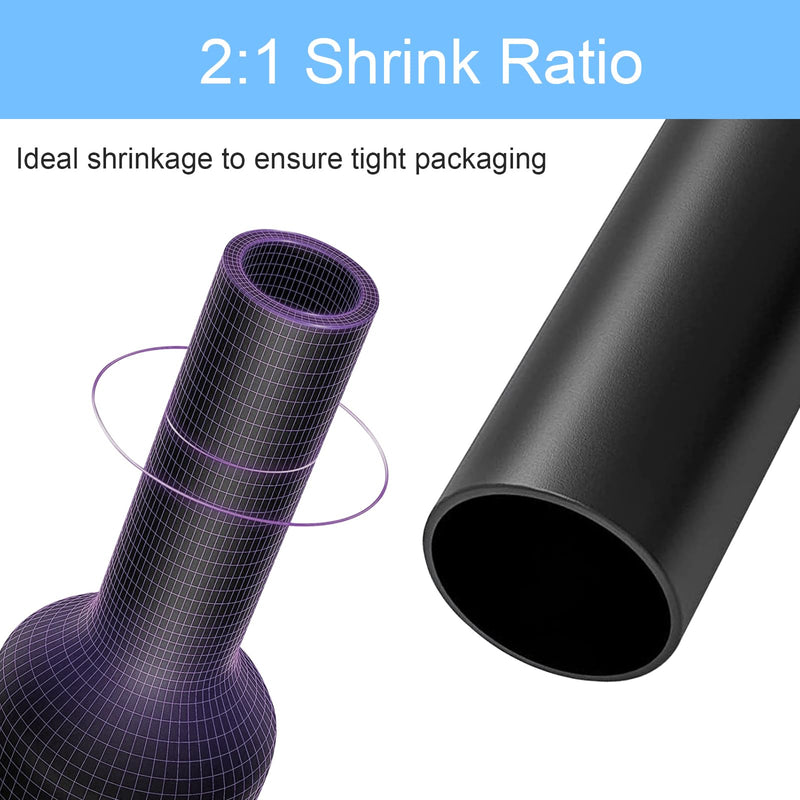 Gentpovth 900 Piece Heat Shrink Tube Set, Heat Shrink Tubing Assortment Ratio 2:1, 45 mm Length with 12 Different Sizes, for Electrical Insulation, Cable Repairs and Wire Connections