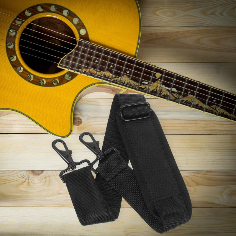 POPETPOP 2Pcs Premium Instrument Bag Shoulder Straps Padded Durable Guitar Case Belts for Violin Cello and More Convenient Replacement for Broken Straps Black Color