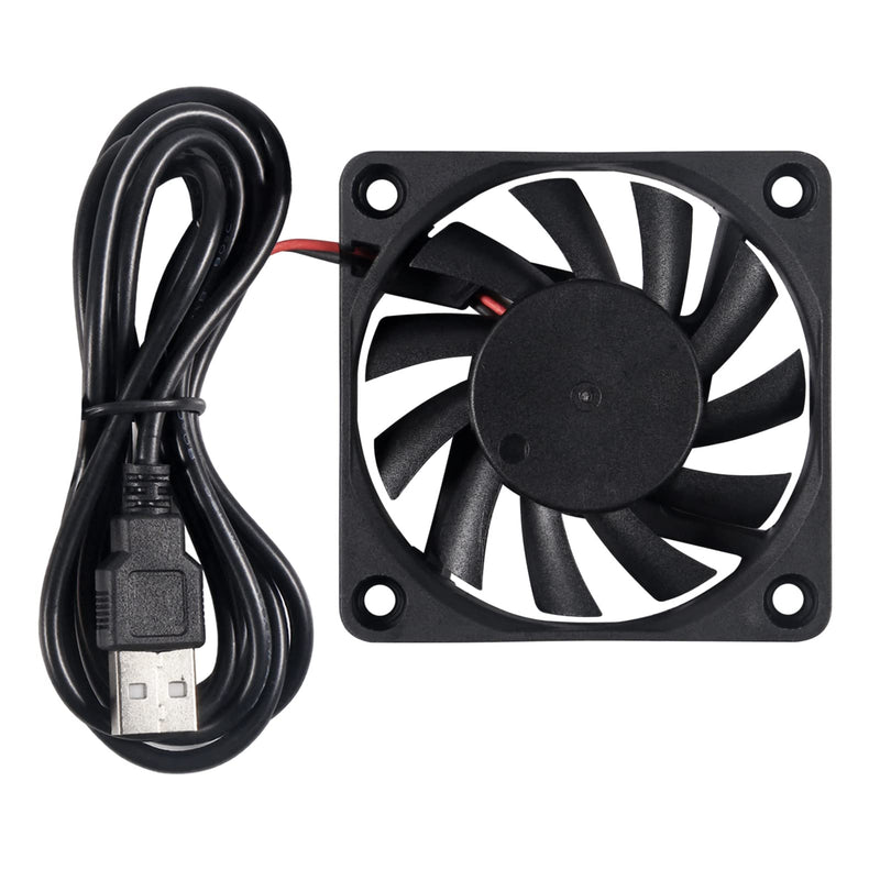 DWEII 2-Pack USB Brushless Cooling Fan 60mm x 10mm USB Fan 5V DC Brushless Cooling Fan 6010 for Brushless DC Computer CPU Heat Sink Cooling Cooler Fan