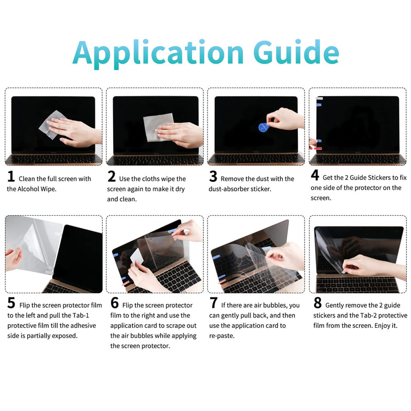 2 Pack 14 inch Anti Glare Laptop Screen Protector, Anti Scratch & Anti Fingerprint Screen Filter Compatible with 14" HP/DELL/ASUS/Acer/Samsung/Lenovo/Toshiba with 16:9 Aspect Ratio Laptop