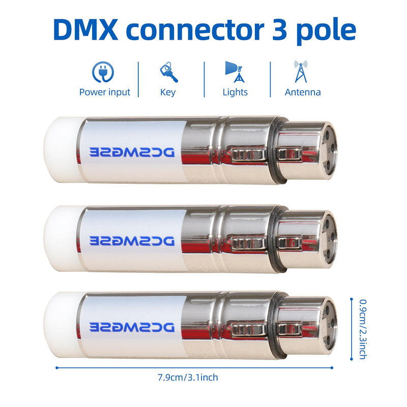 [AUSTRALIA] - DMX Wireless, 2.4G DMX 512 1 Female Receivers Short version for Stage PAR Party Light 