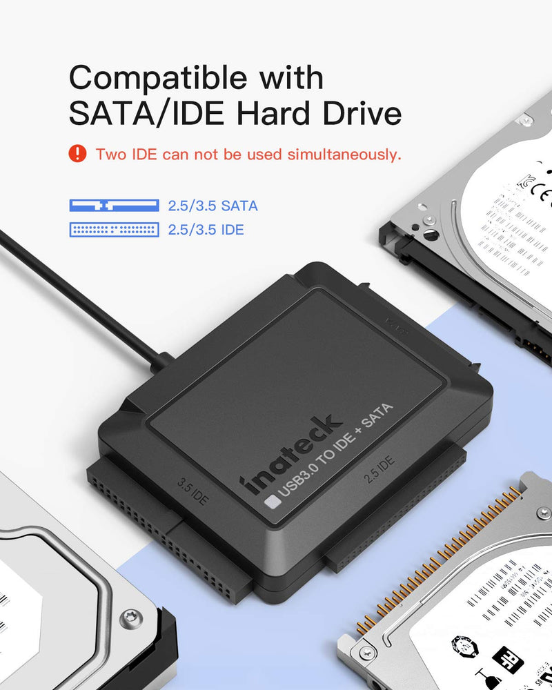 [AUSTRALIA] - Inateck USB 3.0 to IDE/SATA External Hard Drive Reader Applicable to 2.5"/3.5" HDD/SSD, with 12V/2A Power Supply, SA03001 