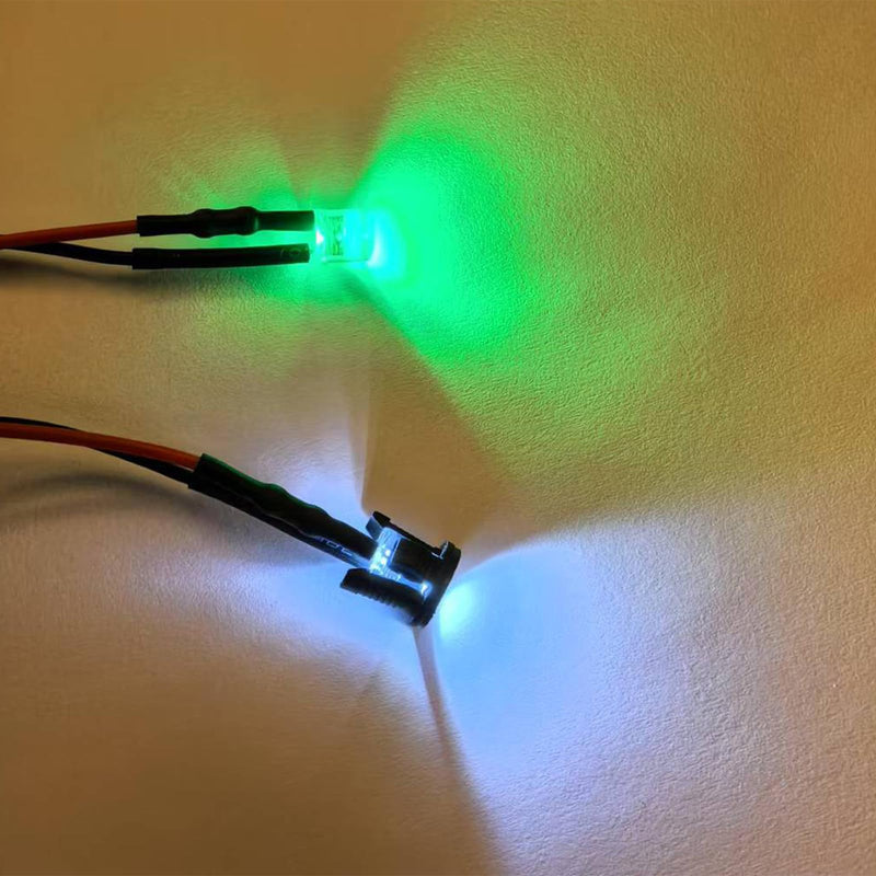 NCTNCX Pack of 100 Pre-Wired LED Diodes Light 12 V 100 Pieces 3 mm LED Mounting Rings Plastic 3 mm LEDs with 20 cm Cable (Red, Yellow, Blue, Green, White, Pack of 20)