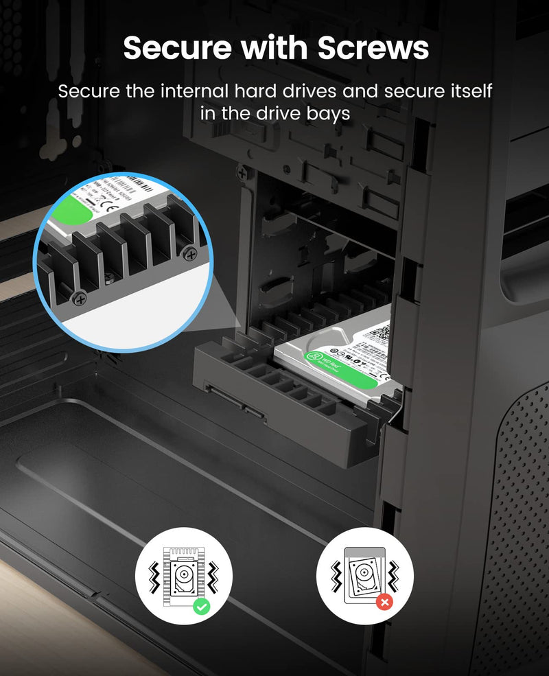 [AUSTRALIA] - [2Packs] ORICO 2.5 SSD SATA to 3.5 Hard Drive Adapter Internal Drive Bay Converter Mounting Bracket Caddy Tray for 7 / 9.5 / 12.5mm 2.5 inch HDD / SSD with SATA III Interface(1125SS-2) 