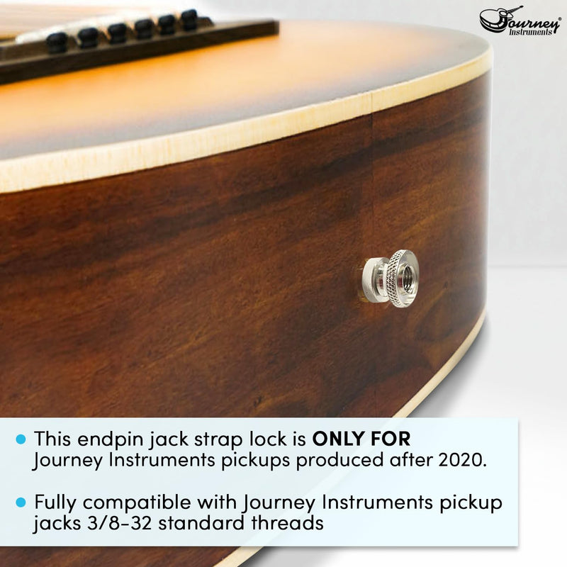Endpin Jack Strap Button Lock - SL01 Acoustic Guitar Strap Button Lock Secure Attachment, Compatible with Journey Pickups