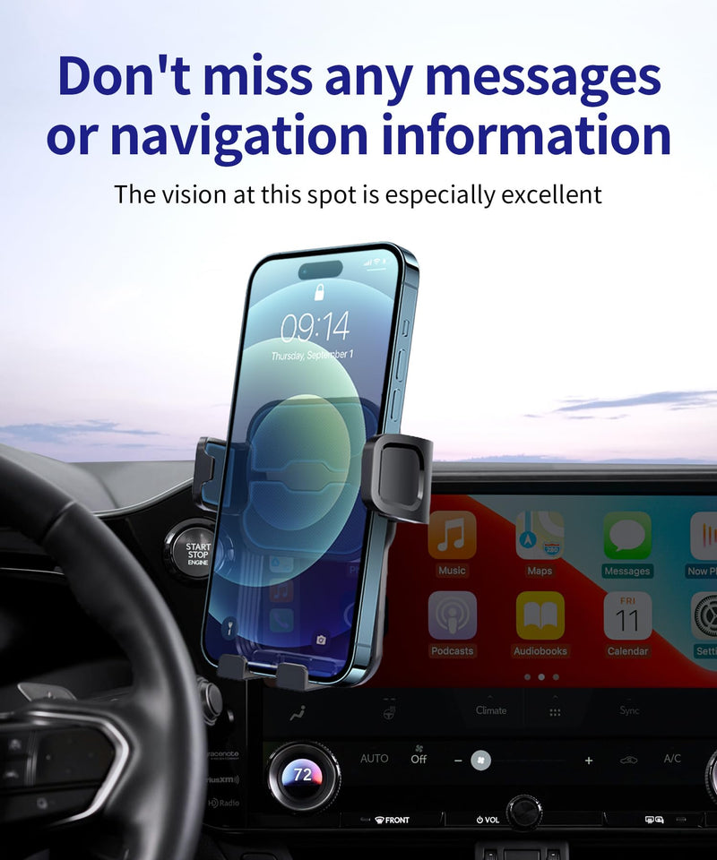 Auto Clamp Car Phone Holder for Lexus NX/Hybrid 2022-2026, 14" Screen Mount | Universal Mechanical Clip Cell Phone Mount Accessories Fit iPhone Android,Automobile Cradle GPS Dashboard Navigation Bracket 14-inch for 2022-2026 NX/NX Hybrid