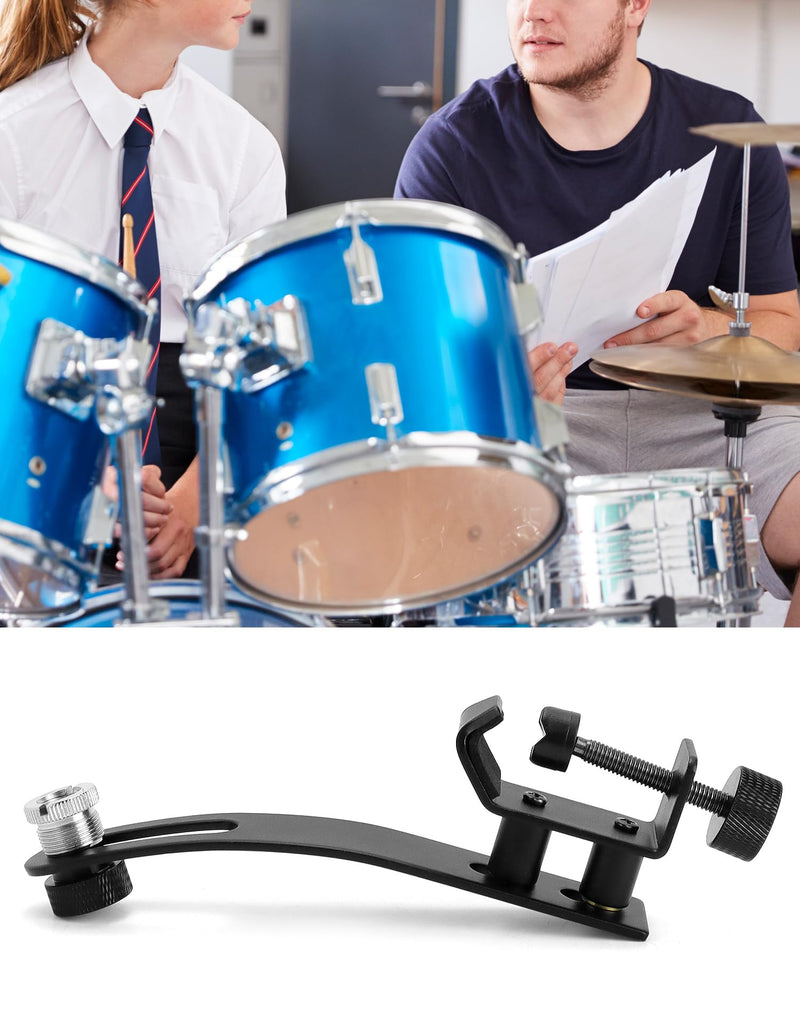 [AUSTRALIA] - QWORK Drum Microphone Shockproof Clip, 3 Pcs Metal Mic Set Clamp, Adjustable C-Clamp Rim Mount, for 3/8"-16 and 5/8"-27 threaded stands 