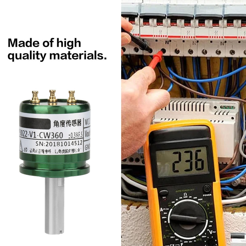 Telituny Rotatable Hall Sensor, Rotating Hall Angle Sensor 0-360 Degrees 0.088° Resolution, 12 Bit Rotating Hall Sensor Hall Effect Sensors, Hall Effect Position Sensor, 0-5V Output Full Circle