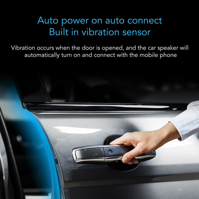 Bluetooth Car Speakerphone, Car Speaker Bluetooth Speakerphone Wireless Sun Visor Audio Receiver Adapter Handsfree Mp3 Speaker with Back Clip for Handsfree Talking