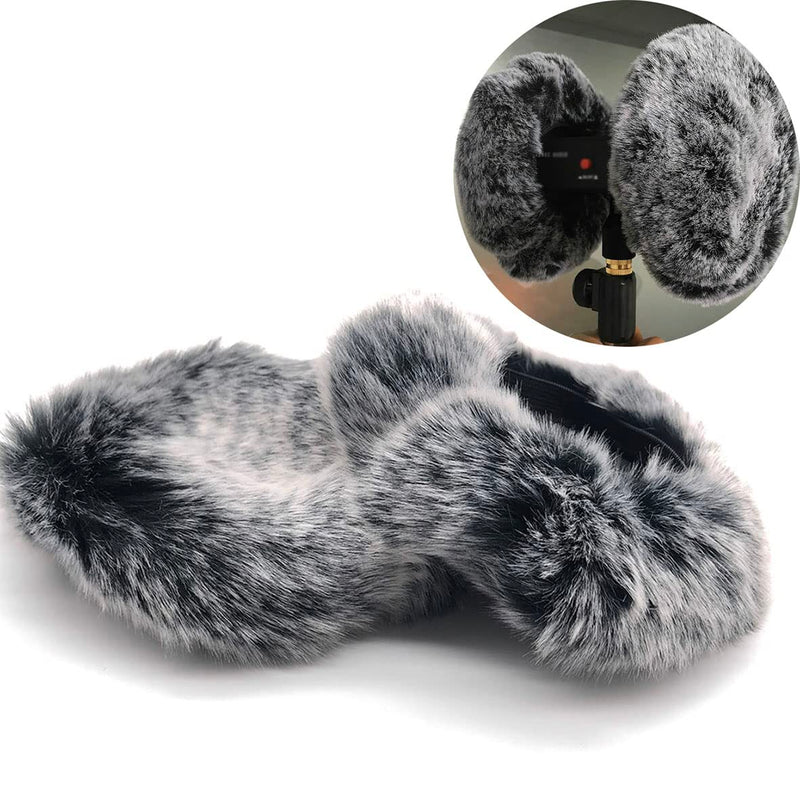 Microphone Windscreen for 3DIO HeadRec Recorders Muff cover, 3DIO Free Space Binaural Mic Outdoor Fur for ASMR Windscreen Dead Cat Furry Windshield wind Screen