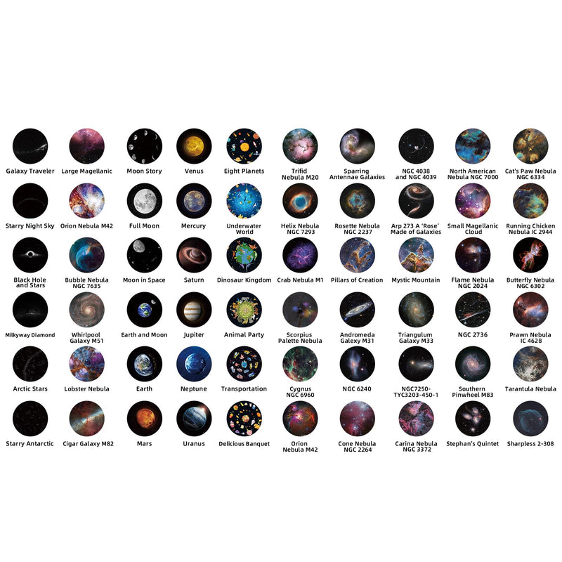 [AUSTRALIA] - Realistic Discs - Discs for Ainael Meteor and Galaxy Projector, 5k Ultra HD Slide for Home Planetarium, 6 Discs Set Without Projector (Nebula 3) 