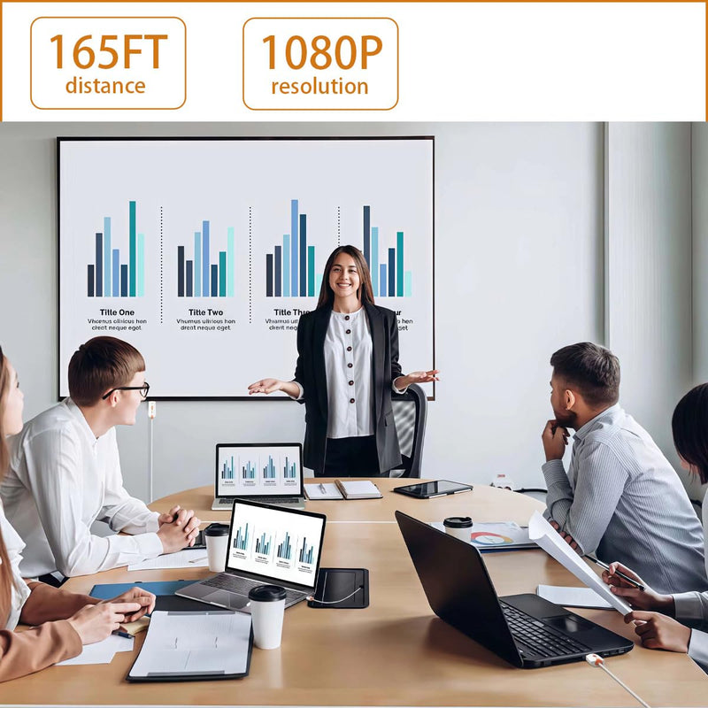 [AUSTRALIA] - HDMI Wireless Transmitter Receiver, HDMI Extender Wireless 165FT Long Distance, Stable Plug and Play Video Audio Adapter Projection Mirror for Laptop, Projector, TV 4K Decode Output 1080 