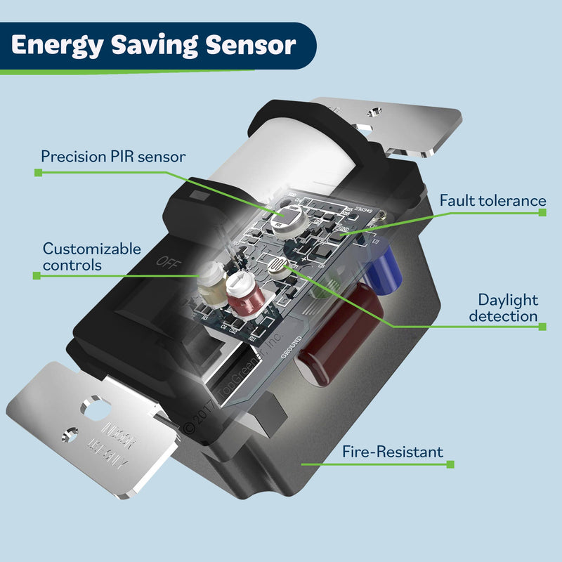 [AUSTRALIA] - TOPGREENER in Wall PIR Motion Sensor Light Switch, Occupancy Sensor Switch, 𝐍𝐞𝐮𝐭𝐫𝐚𝐥 𝐖𝐢𝐫𝐞 𝐑𝐞𝐪𝐮𝐢𝐫𝐞𝐝, On/Off Override, 𝐒𝐢𝐧𝐠𝐥𝐞 𝐏𝐨𝐥𝐞, 4A, 500W, TSOS5-BKWP,Black,2 Pack Black 2 Pack 