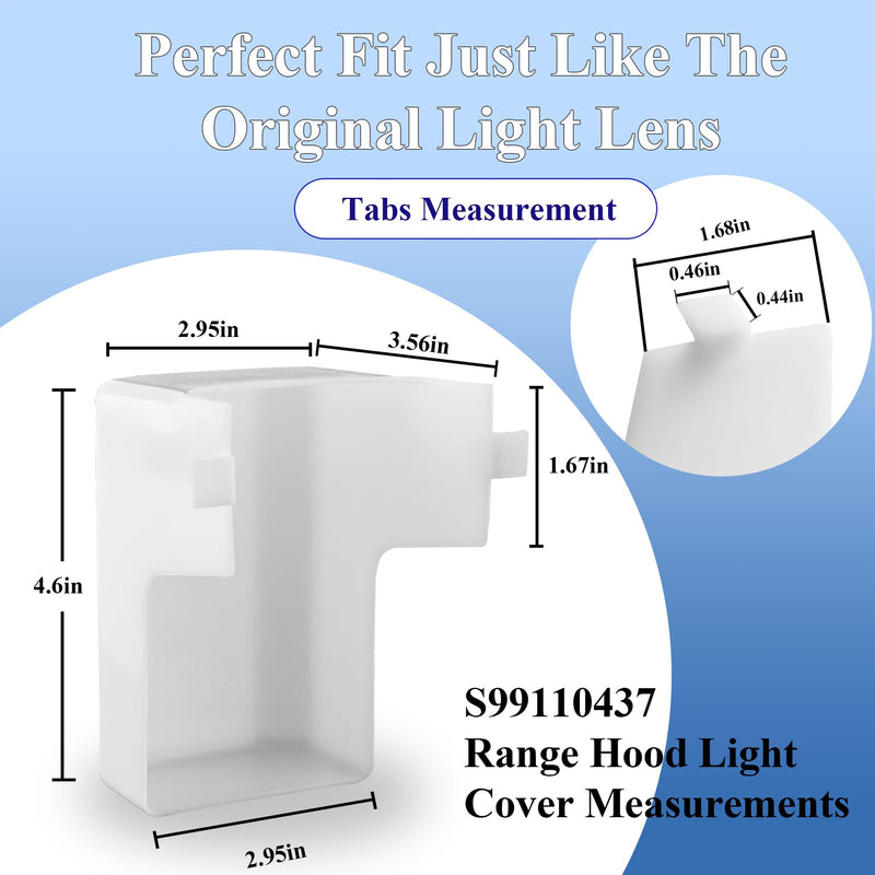 [AUSTRALIA] - 99110437 Range Hood Light Cover fit for Broan Nutone 41000 40000 42000 45000 BP43 S99110437 99110437 fit for Broan Range Hood Light Cover prime&swift 
