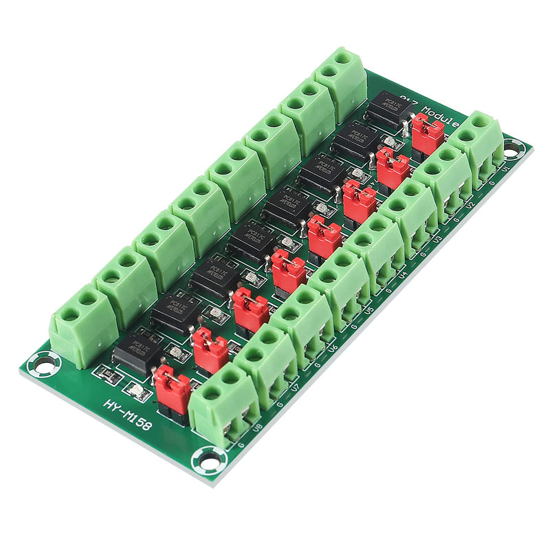 ALMOCN 4pcs 8 Channel Optocoupler PC817 8 Channel Disconnect Board Voltage Converter Adapter Module 3.6-30V Driver Photoelectric Insulated Module (8 Channel Optocoupler)