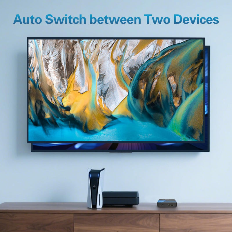 [AUSTRALIA] - 8K HDMI Switch 2 in 1 Out 4K@120Hz HDMI Switcher Support HDR10+, Dolby Vision, VRR, ALLM 