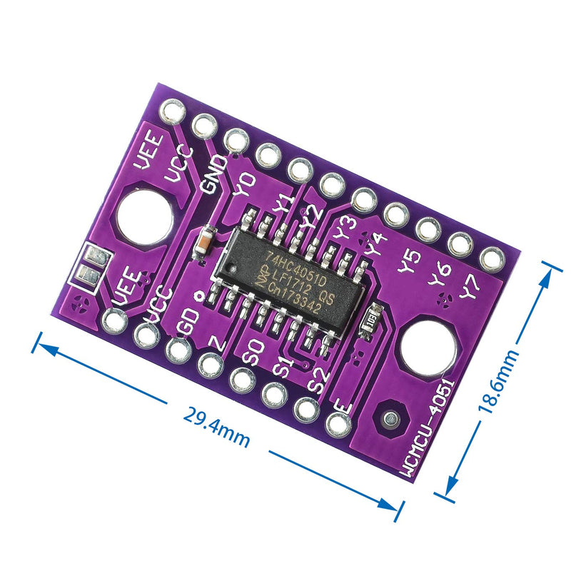 Fasizi 5PCS 74HC4051 8-Channel Mux-Analog Multiplexer Selector Module
