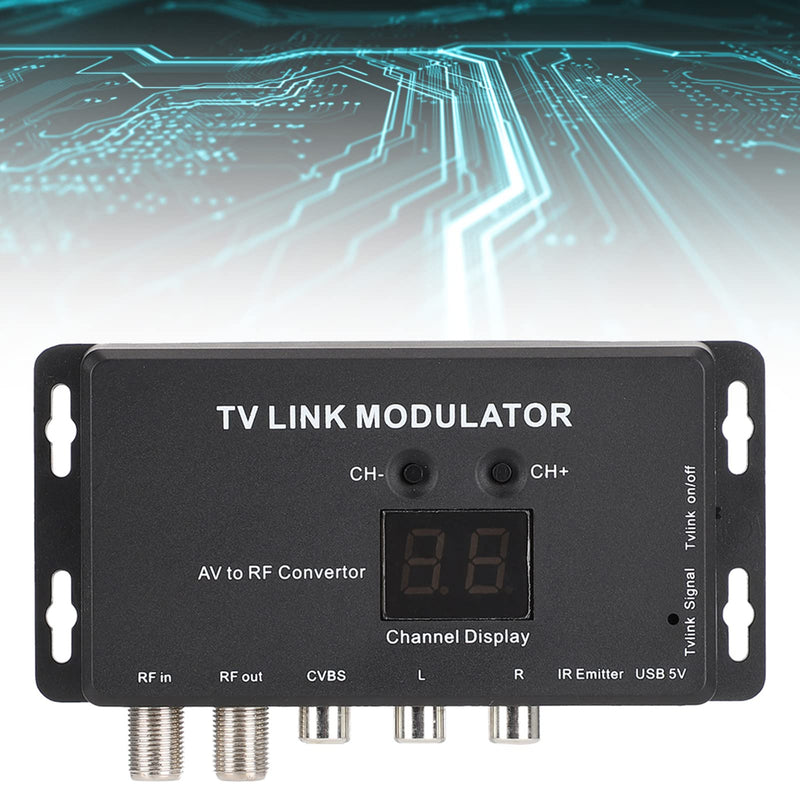 [AUSTRALIA] - IR Modulator, TM70 UHF TV Link Modulator AV to RF Converter IR Extender Adapter with Channel Display, USB Cable, Receiving Cable 