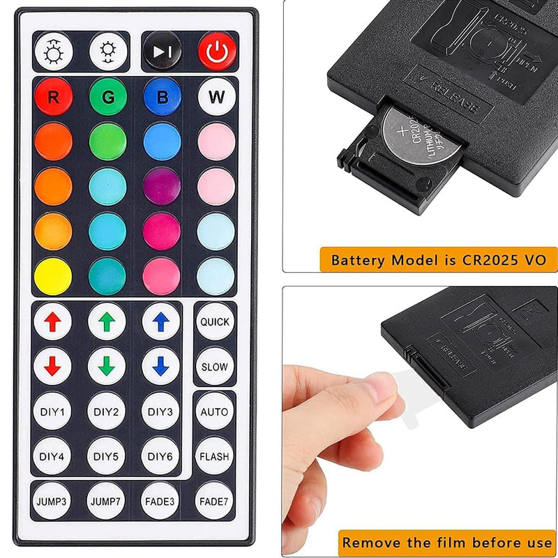 [AUSTRALIA] - 44 Keys RGB LED Light Strip Remote Controller Infrared Led Light Remote Replacement for SMD 5050 2835 3528 Led Strip Lights 1 remote 