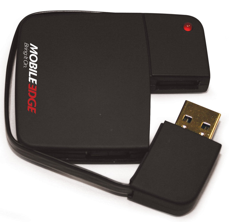 Mobile Edge 4 Port USB Hub with Wrap-Around Cable for Laptops and Desktops MEAH04 4 Ports Wrap