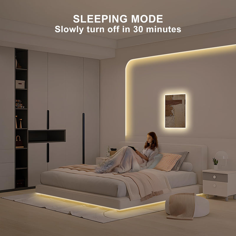[AUSTRALIA] - Tatazone 16.4ft Tunable White COB Led Strip Light with RF Remote, CRI93+ Dimmable CCT 2700K-6500K Led Tape Lights, Adhesive High Density Dual Color Led COB Light Strip for Bedroom, Kitchen, Cabinet 