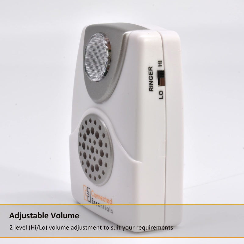 Telephone Ringer Amplifier by Connected Essentials - Loud Ringer with Bright Flashing Light