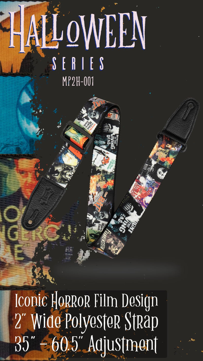 Levy's Leathers 2" Halloween Series Polyester Guitar Strap with Tri-Glide Adjustment; Horror Classics (MP2H-001)