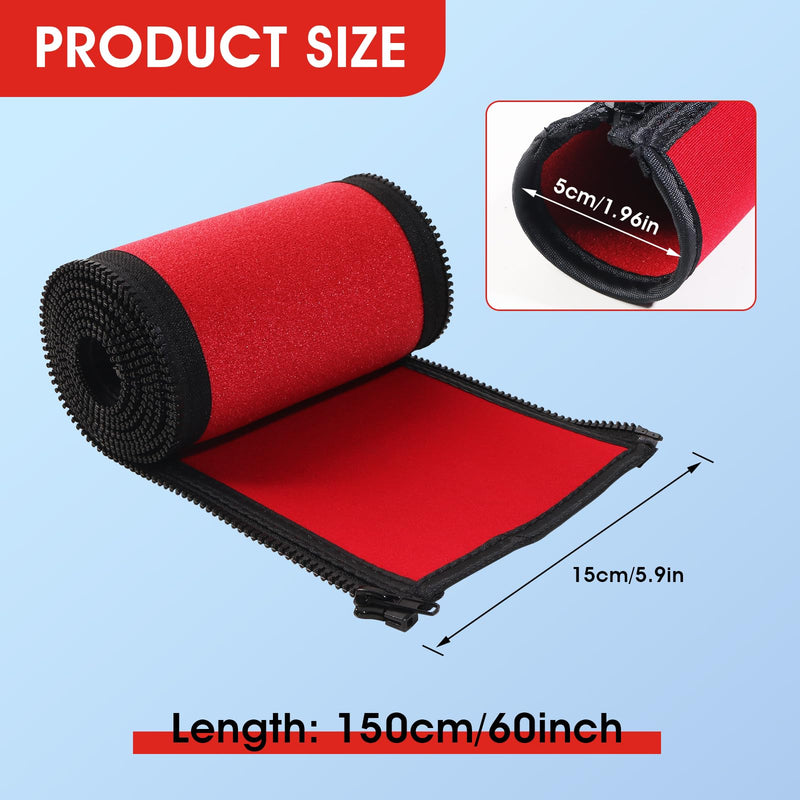 Red 60'' Neoprene Trolling Motor Cable Sleeve, Cable Organizer | Made of Neoprene Trolling Motor Sleeve Great for Cover Cables and Extension Cords, Organized Cable Management and Protect Red