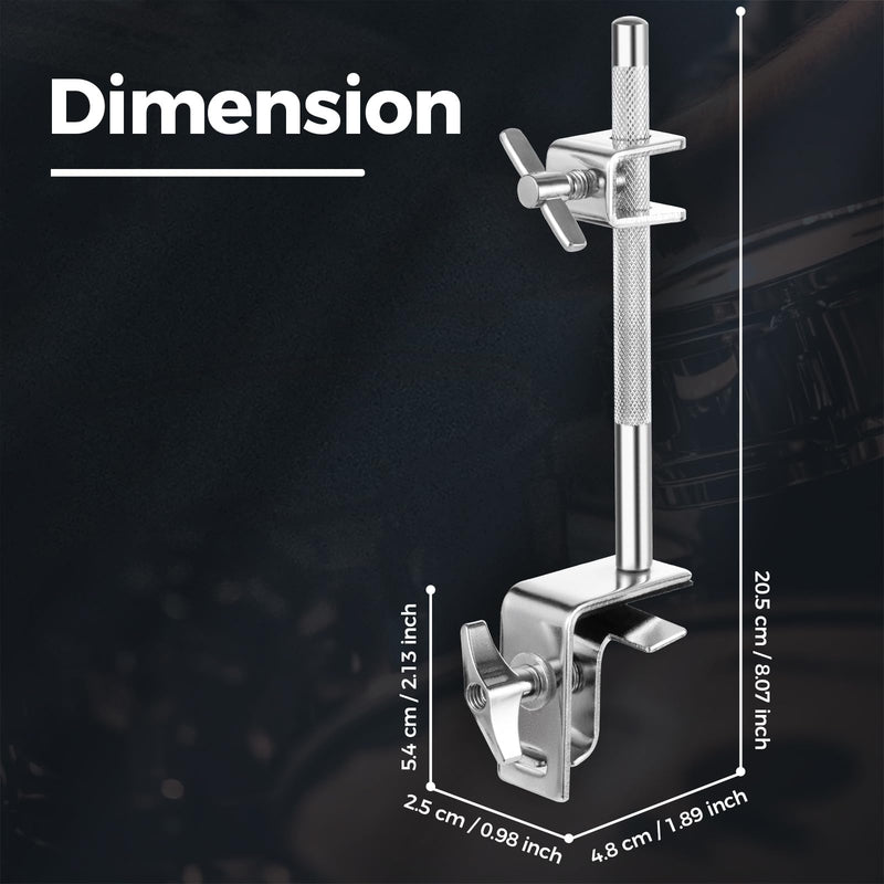 Cowbell Clamp for Bass Drum Hoop Mounting，Cowbell Mount with Parallel Action Jaws for Drummers - Drum Cowbell Holder Percussion Accessory for Versatile Sound