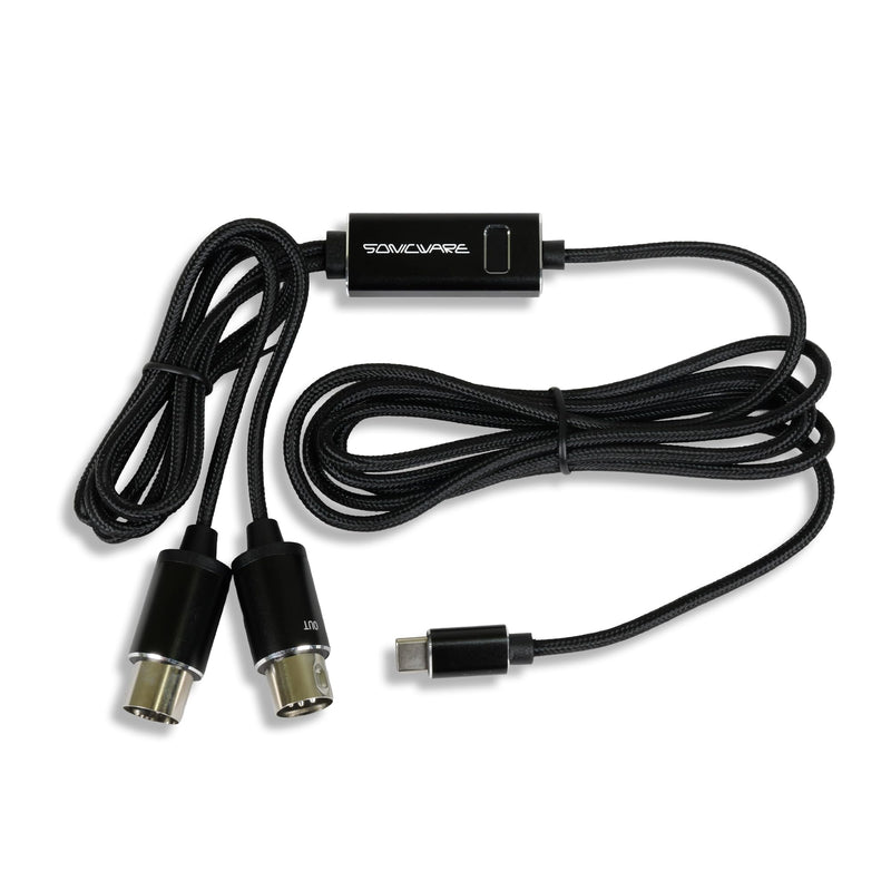 SONICWARE USB-C MIDI Interface Cable [Limited Production] – Professional-Grade, Plug & Play, Built for Serious Musicians